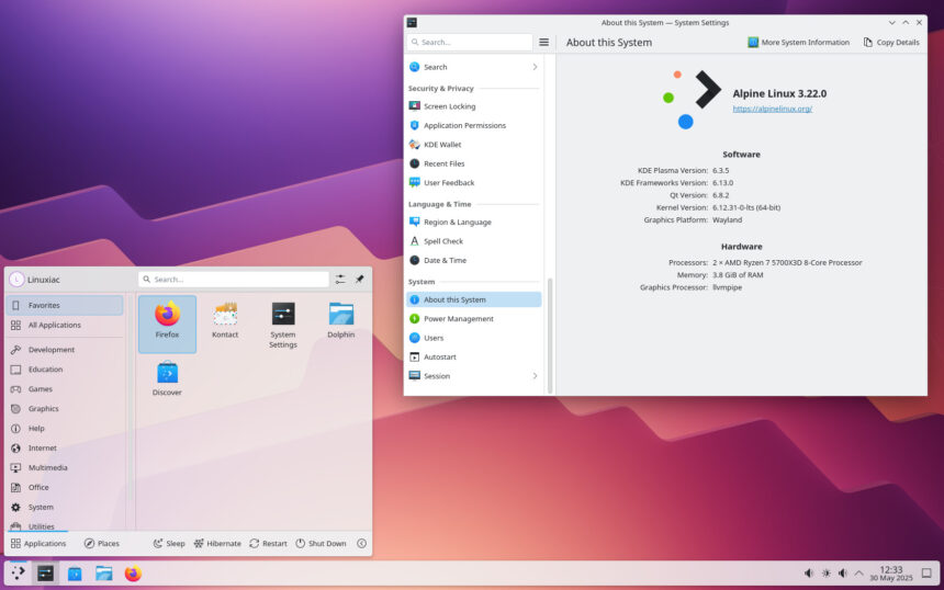 Alpine Linux 3.22 Released: /usr-Merge Progress, KDE Plasma X11 Dropped, Major Toolchain Upgrades