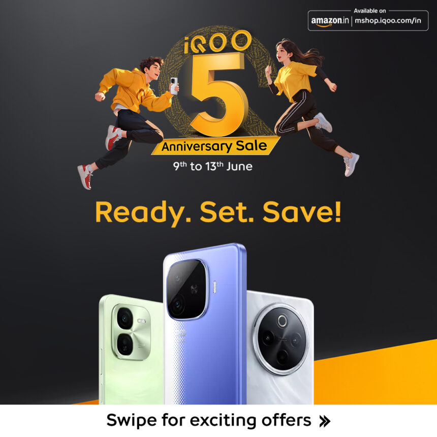 iQOO 5th Anniversary Sale: Big Discounts on iQOO Smartphones from June 9 to 13