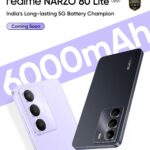 Realme Narzo 80 Lite Set to Launch Soon with Massive 6000mAh Battery and Rugged Durability