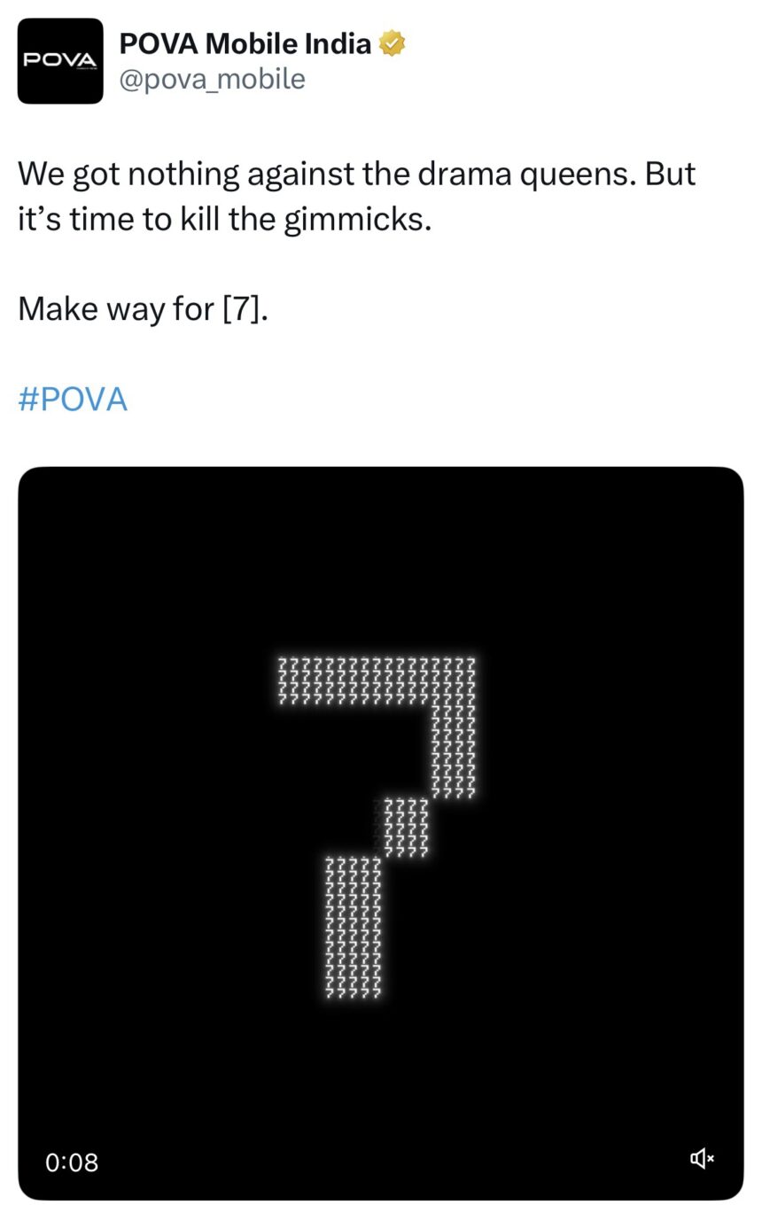 Tecno POVA 7 Teased in india: Bold Tagline Hints at a Gimmick-Free Powerhouse Launch