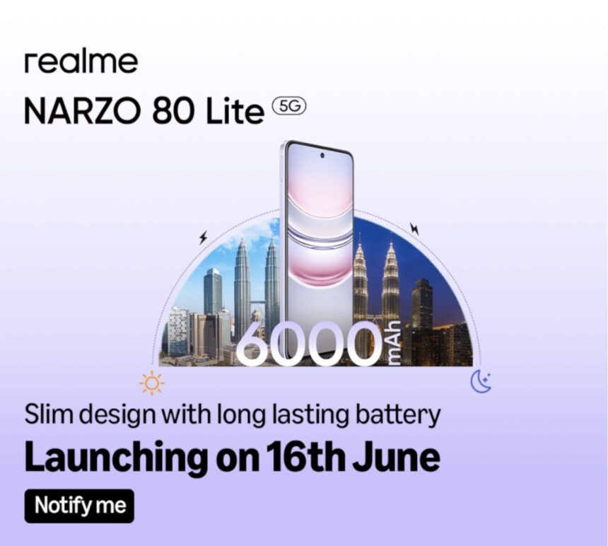 Realme Narzo 80 Lite 5G Launching in India on 16 June: 6,000 mAh Battery, Dimensity 6300 & Under ₹10K