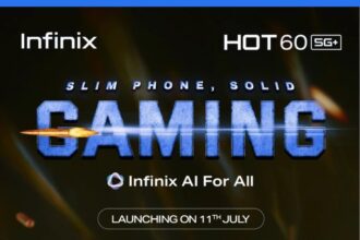 Infinix HOT 60 5G+ Launching on July 11 with Dimensity 7020, 500K+ AnTuTu, and One-Tap AI Button